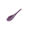 Purple Gourmac melamine rice and wok spoon on a white background.