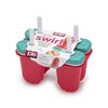 Joie Swirl Freeze Ice Pop Tray with a fitted lid and swirled pop molds.