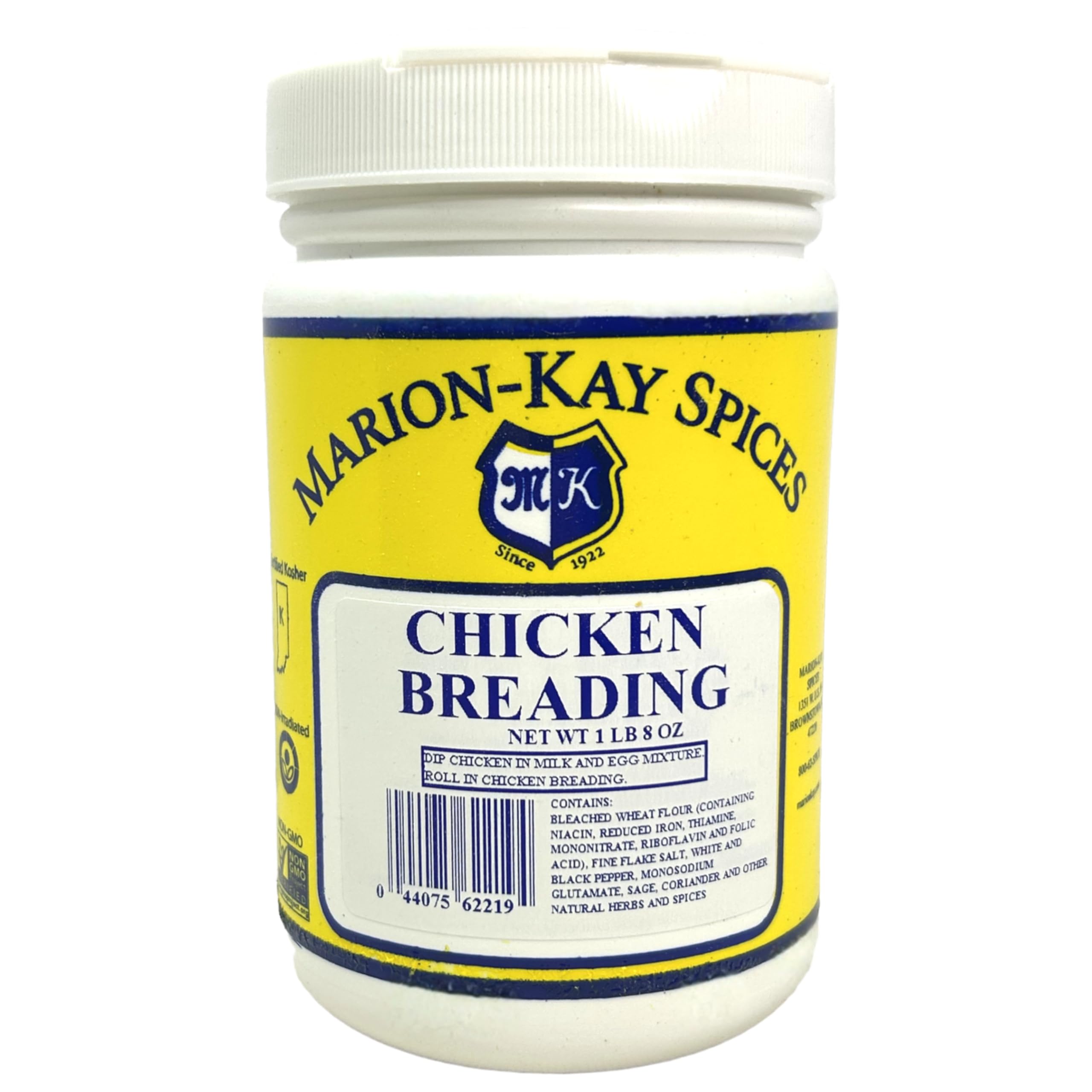 Package of Marion-Kay Chicken Breading Mix used for crispy oven-baked chicken tenders