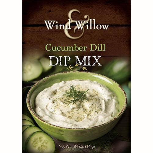 Packet of Wind & Willow Cucumber Dill Dip Mix on a white background