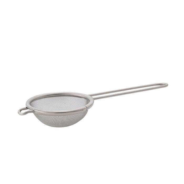 HIC Kitchen 2.75-inch stainless steel mesh tea strainer for straining ginger and whole spices from warm apple cider