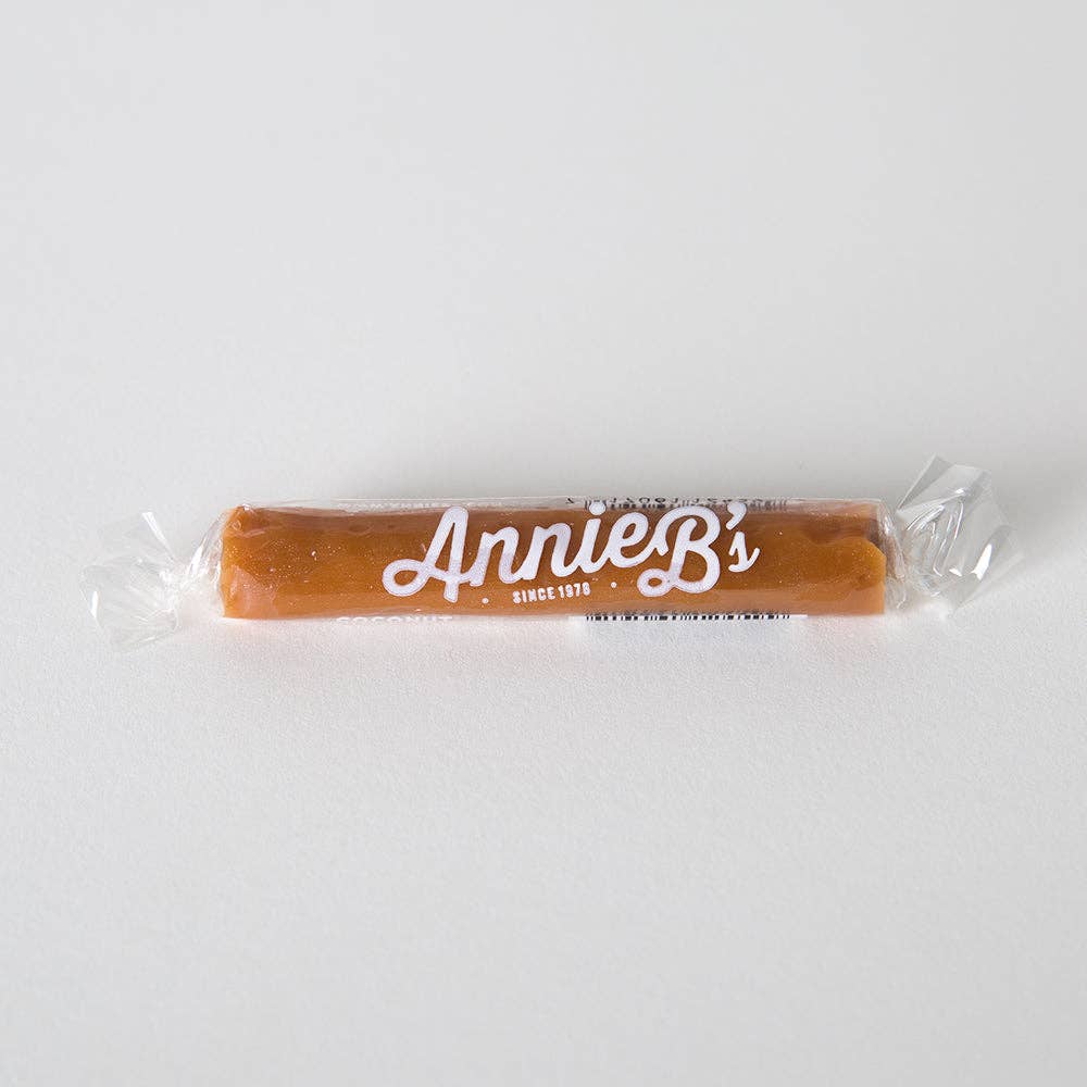 Wrapped Annie B's Handmade Caramel candies used in salted caramel apple hand pies