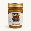 Jar of Kiss the Cook Honey Mustard on a white background
