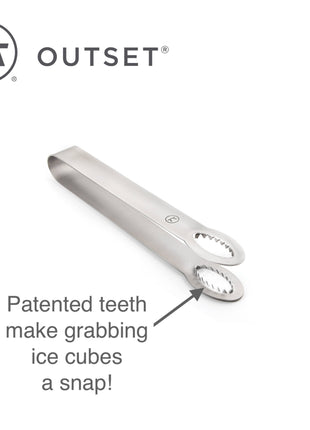 Outset Stainless Steel Ice Tongs, 8"