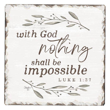 With God Stone Tile Coaster