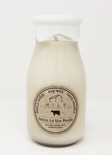 Cabin in the Woods candle label and lid detail