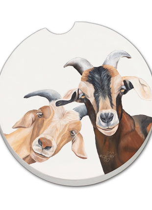 Goats Absorbent Stone Car Coaster, Bulk