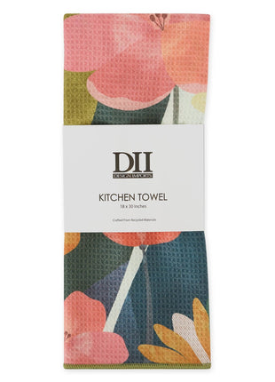 Floral Art Mood Printed Microfiber Dishtowel