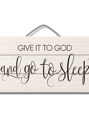Give it to God Decorative Pallet Wood Sign 12" x 6"
