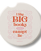 I Like Big Books Absorbent Stone Car Coaster