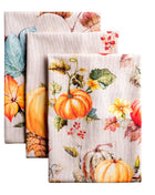 Kitchen Towels 100% Cotton - Fall - Set of 3 - Potiron