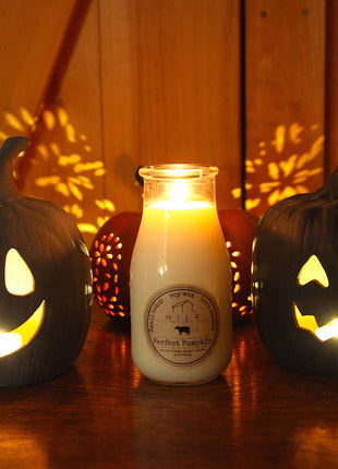 Milk Bottle Candle Perfect Pumpkin