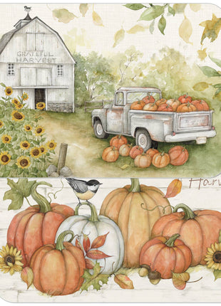Pumpkin Farm Reversible Rectangular Plastic Placemat