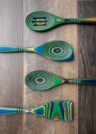 12" Peacock Pakka Corner Spoon