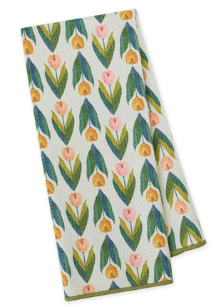 Floral Art Mood Printed Microfiber Dishtowel