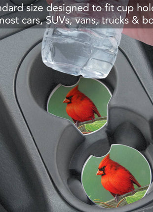Rail Birds Absorbent Stone Car Coaster