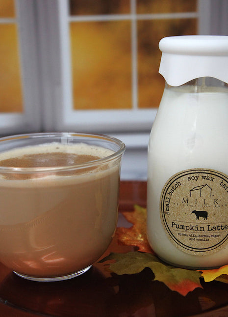 Milk Bottle Candle Pumpkin Latte