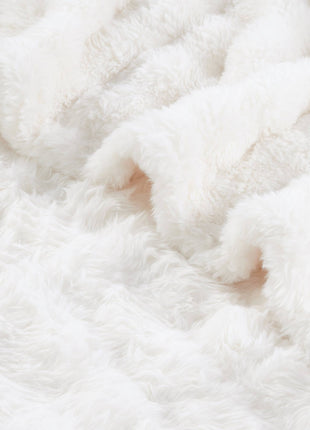 "Polar Bear" Faux Fur Plush Throw Blanket - 50"x70"