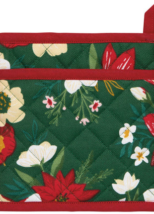 Amaryllis Christmas Pocket Potholder