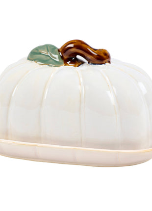 White Pumpkin Butter Dish