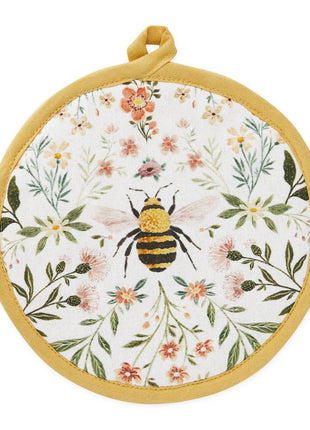 Honey Bee Meadow Printed Potholder