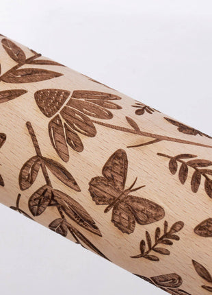 Butterfly Large Embossing Rolling Pin