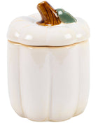 Tall White Pumpkin Treat Jar