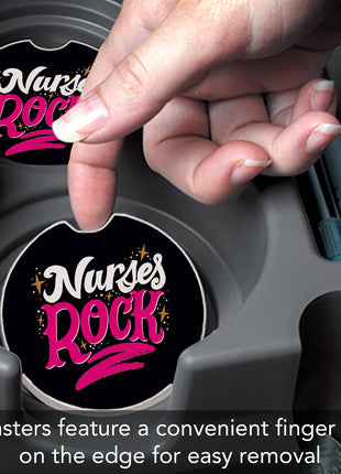 Nurses Rock Stone Car Coaster, Single Pack