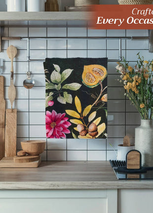 Kitchen Towels-Set of 3-Fall-Pumpkin Garden - Cloudy Cream