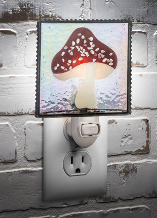 Stained Glass Mushroom Night Light | J Devlin Glass Art