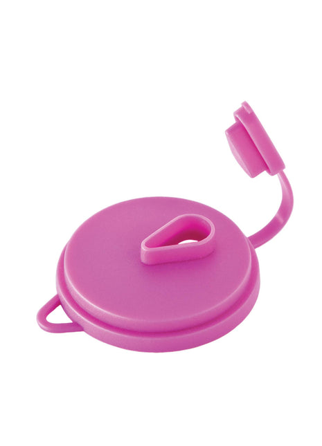 Reusable beverage can cover with pour spout close-up