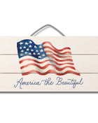 America the Beautiful Pallet Wood Sign, 12 x 6