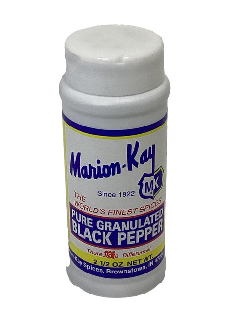 Marion-Kay Pure Granulated Black Pepper 2.5 oz package front