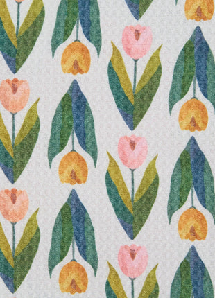 Floral Art Mood Printed Microfiber Dishtowel