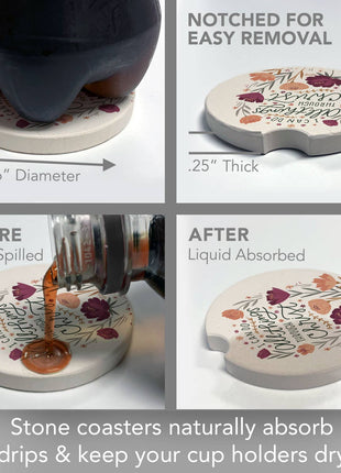 All Things Absorbent Stone Car Coaster, Bulk