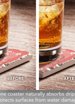 Pray Single Absorbent Tumbled Tile Coaster