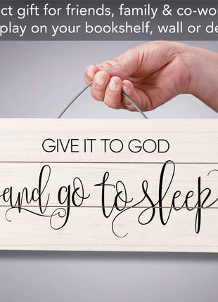 Give it to God Decorative Pallet Wood Sign 12" x 6"