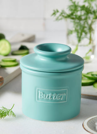 The Original Butter Bell® Crock - Cafe Matte Aqua