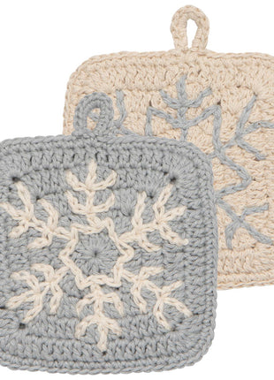 Snowfall Christmas Crochet Sponges Set of 2