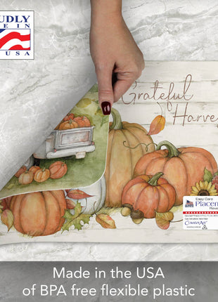 Pumpkin Farm Reversible Rectangular Plastic Placemat