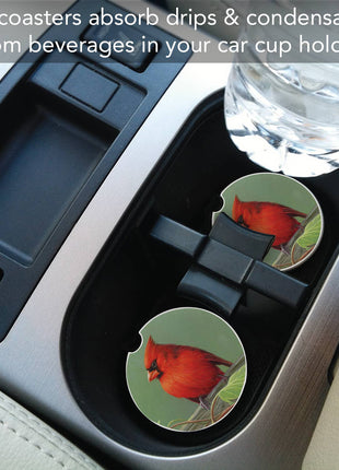Rail Birds Absorbent Stone Car Coaster