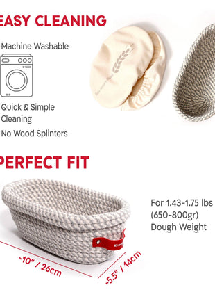 KneadAce Sourdough Essentials - Oval Set