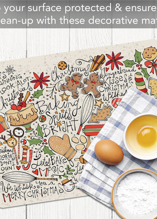 "Christmas Toss"  Designer Flexible Cutting Board Mat