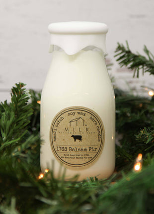Milk Bottle Candle 1768 Balsam Fir