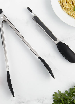 CatCora Silicone Tipped Locking Tongs