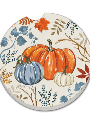 "Autumn Pumpkins" Absorbent Stone Car Coaster 1pk