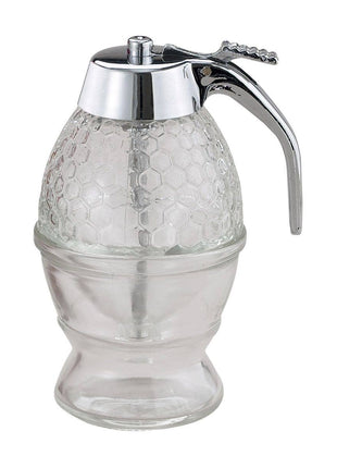 Glass Syrup Dispenser with Stand – No-Drip 8oz Server