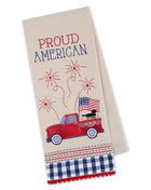 American Truck Embellished Dishtowel