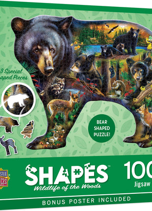 Contours - Wildlife of the Woods 1000 Piece Shaped Puzzle