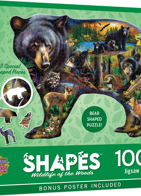 Contours - Wildlife of the Woods 1000 Piece Shaped Puzzle